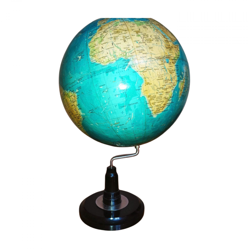 Glob geografic vintage, modelul didactic original (35 cm diametru)