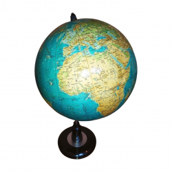 Glob geografic vintage, modelul didactic original (35 cm diametru)