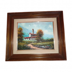 TABLOU VECHI CU RAMA LEMN 52X43